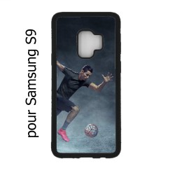 Coque noire pour Samsung Galaxy S9 Cristiano Ronaldo club foot Turin Football course ballon