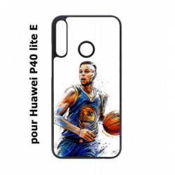 Coque noire pour Huawei P40 Lite E Stephen Curry Golden State Warriors dribble Basket