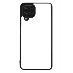 Coque pour Samsung Galaxy A22 - 4G motif géométrique pattern noir et blanc - ronds carrés noirs blancs - coque noire TPU souple