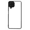 Coque pour Samsung Galaxy A22 - 4G motif géométrique pattern noir et blanc - ronds carrés noirs blancs - coque noire TPU souple