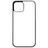 Coque pour iPhone 13 motif géométrique pattern noir et blanc - ronds noirs - coque noire TPU souple (iPhone 13)