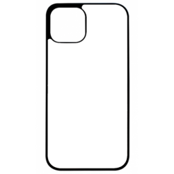 Coque pour iPhone 13 motif géométrique pattern noir et blanc - ronds noirs sur fond blanc - coque noire TPU souple (iPhone 13)