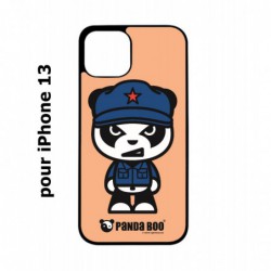 Coque noire pour iPhone 13 PANDA BOO© Mao Panda communiste - coque humour
