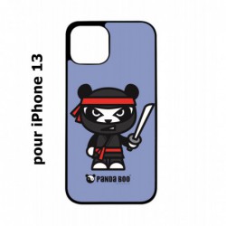 Coque noire pour iPhone 13 PANDA BOO© Ninja Boo noir - coque humour
