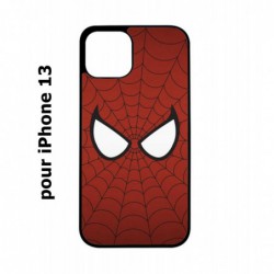 Coque noire pour iPhone 13 les yeux de Spiderman - Spiderman Eyes - toile Spiderman