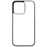 Coque pour iPhone 13 Pro motif géométrique pattern noir et blanc - ronds noirs - coque noire TPU souple (iPhone 13 Pro)