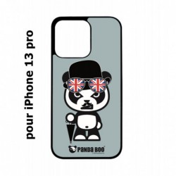 Coque noire pour iPhone 13 Pro PANDA BOO© So British  - coque humour