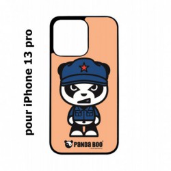 Coque noire pour iPhone 13 Pro PANDA BOO© Mao Panda communiste - coque humour