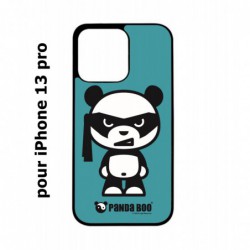 Coque noire pour iPhone 13 Pro PANDA BOO© bandeau kamikaze banzaï - coque humour