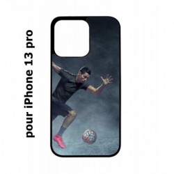 Coque noire pour iPhone 13 Pro Cristiano Ronaldo club foot Turin Football course ballon