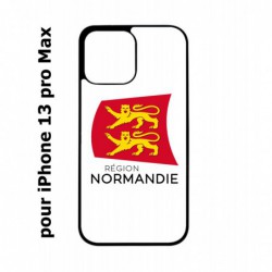 Coque noire pour Iphone 13 PRO MAX Logo Normandie - Écusson Normandie - 2 léopards