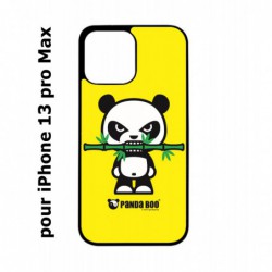 Coque noire pour Iphone 13 PRO MAX PANDA BOO© Bamboo à pleine dents - coque humour