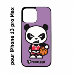 Coque noire pour Iphone 13 PRO MAX PANDA BOO© Basket Sport Ballon - coque humour