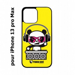 Coque noire pour Iphone 13 PRO MAX PANDA BOO© DJ music - coque humour