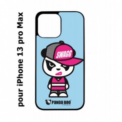 Coque noire pour Iphone 13 PRO MAX PANDA BOO© Miss Panda SWAG - coque humour