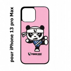 Coque noire pour Iphone 13 PRO MAX PANDA BOO© Ninja Kung Fu Samouraï - coque humour