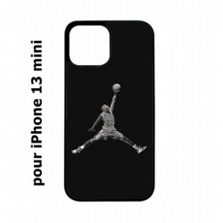 Coque noire pour iPhone 13 mini Michael Jordan 23 shoot Chicago Bulls Basket