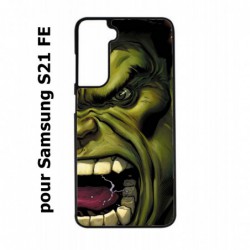 Coque noire pour Samsung S21 FE Monstre Vert Hulk Hurlant