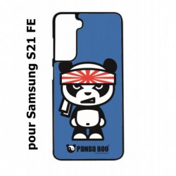 Coque noire pour Samsung S21 FE PANDA BOO© Banzaï Samouraï japonais - coque humour