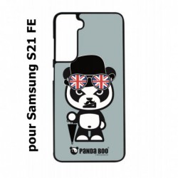 Coque noire pour Samsung S21 FE PANDA BOO© So British  - coque humour