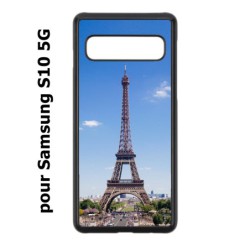 Coque noire pour Samsung Galaxy S10 5G Tour Eiffel Paris France