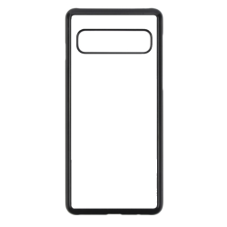 Coque pour Samsung Galaxy S10 5G motif géométrique pattern noir et blanc - ronds et carrés - coque noire TPU souple