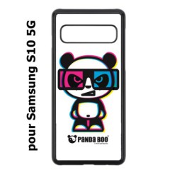 Coque noire pour Samsung Galaxy S10 5G PANDA BOO© 3D - lunettes - coque humour