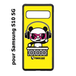 Coque noire pour Samsung Galaxy S10 5G PANDA BOO© DJ music - coque humour
