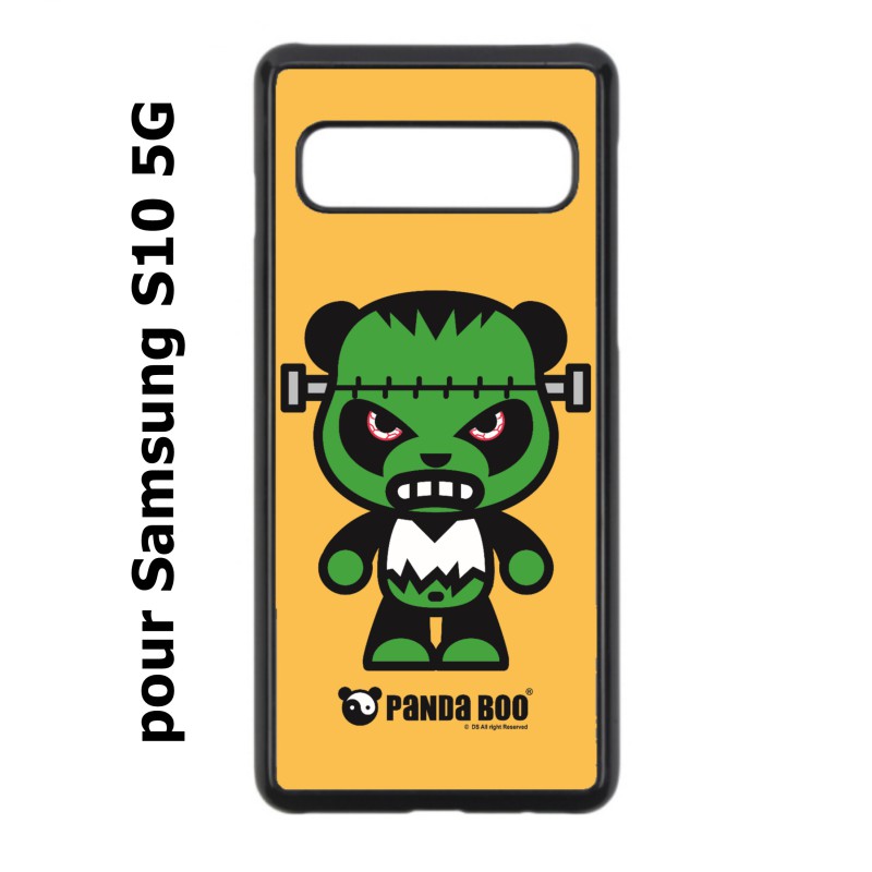 Coque noire pour Samsung Galaxy S10 5G PANDA BOO© Frankenstein monstre - coque humour