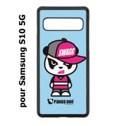 Coque noire pour Samsung Galaxy S10 5G PANDA BOO© Miss Panda SWAG - coque humour