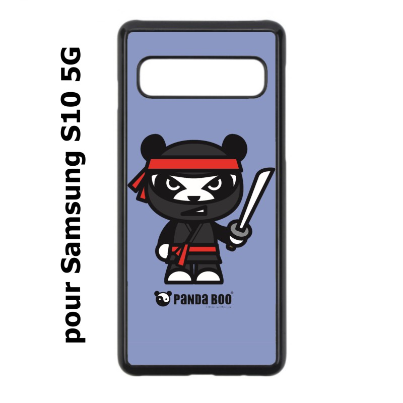 Coque noire pour Samsung Galaxy S10 5G PANDA BOO© Ninja Boo noir - coque humour
