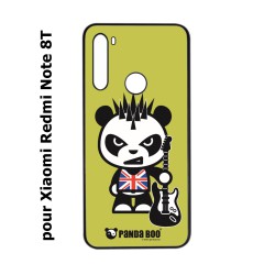 Coque noire pour Xiaomi Redmi Note 8T PANDA BOO© Punk Musique Guitare - coque humour