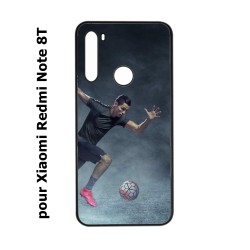 Coque noire pour Xiaomi Redmi Note 8T Cristiano Ronaldo club foot Turin Football course ballon