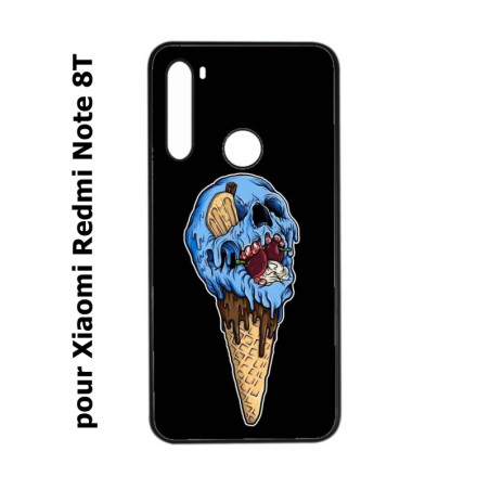 Coque noire pour Xiaomi Redmi Note 8T Ice Skull - Crâne Glace - Cône Crâne - skull art