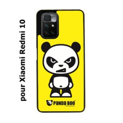 Coque noire pour Xiaomi Redmi 10 PANDA BOO© l'original - coque humour