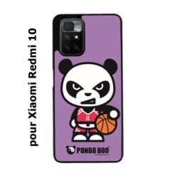 Coque noire pour Xiaomi Redmi 10 PANDA BOO© Basket Sport Ballon - coque humour
