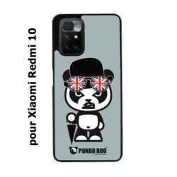 Coque noire pour Xiaomi Redmi 10 PANDA BOO© So British  - coque humour