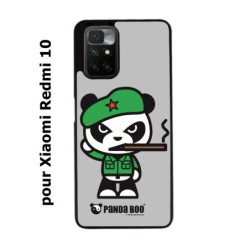 Coque noire pour Xiaomi Redmi 10 PANDA BOO© Cuba Fidel Cigare - coque humour