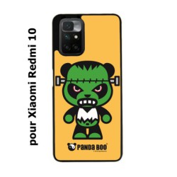 Coque noire pour Xiaomi Redmi 10 PANDA BOO© Frankenstein monstre - coque humour