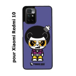 Coque noire pour Xiaomi Redmi 10 PANDA BOO© Funky disco 70 - coque humour
