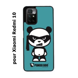 Coque noire pour Xiaomi Redmi 10 PANDA BOO© bandeau kamikaze banzaï - coque humour