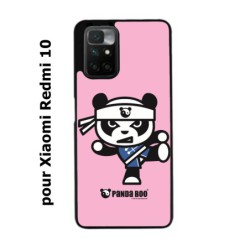 Coque noire pour Xiaomi Redmi 10 PANDA BOO© Ninja Kung Fu Samouraï - coque humour