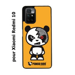 Coque noire pour Xiaomi Redmi 10 PANDA BOO© Terminator Robot - coque humour