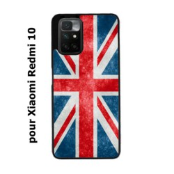 Coque noire pour Xiaomi Redmi 10 Drapeau Royaume uni - United Kingdom Flag