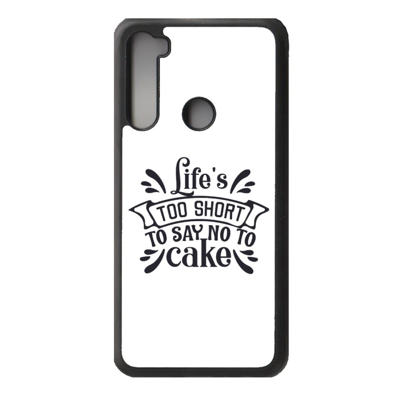 Coque noire pour Xiaomi Mi Note 10 Life's too short to say no to cake - coque Humour gâteau