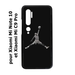 Coque noire pour Xiaomi Mi CC9 PRO Michael Jordan 23 shoot Chicago Bulls Basket
