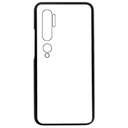 Coque pour Xiaomi Mi Note 10 motif géométrique pattern noir et blanc - ronds noirs - coque noire TPU souple (Mi Note 10)