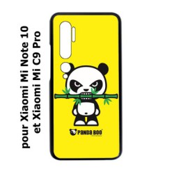 Coque noire pour Xiaomi Mi Note 10 PANDA BOO© Bamboo à pleine dents - coque humour