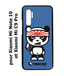 Coque noire pour Xiaomi Mi CC9 PRO PANDA BOO© Banzaï Samouraï japonais - coque humour