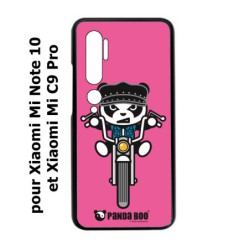 Coque noire pour Xiaomi Mi CC9 PRO PANDA BOO© Moto Biker - coque humour